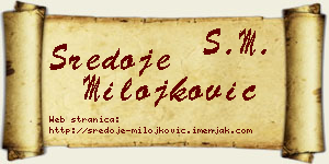 Sredoje Milojković vizit kartica